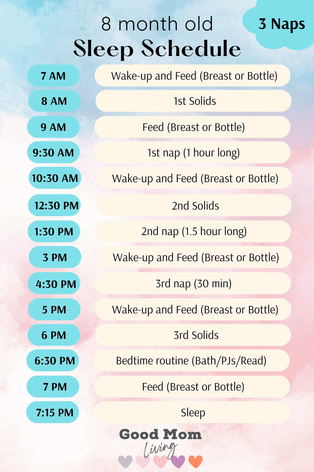 8 Month Old Sleep Schedule For Baby And Nap Routine Good Mom Living