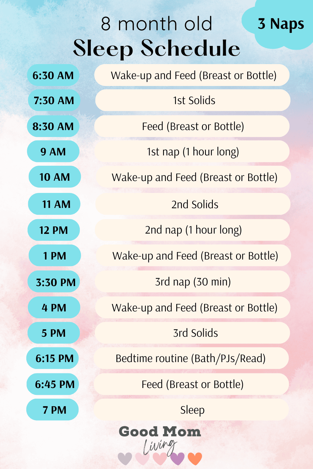 8 Month Old Sleep Schedule for Baby (And Nap Routine) - Good Mom Living