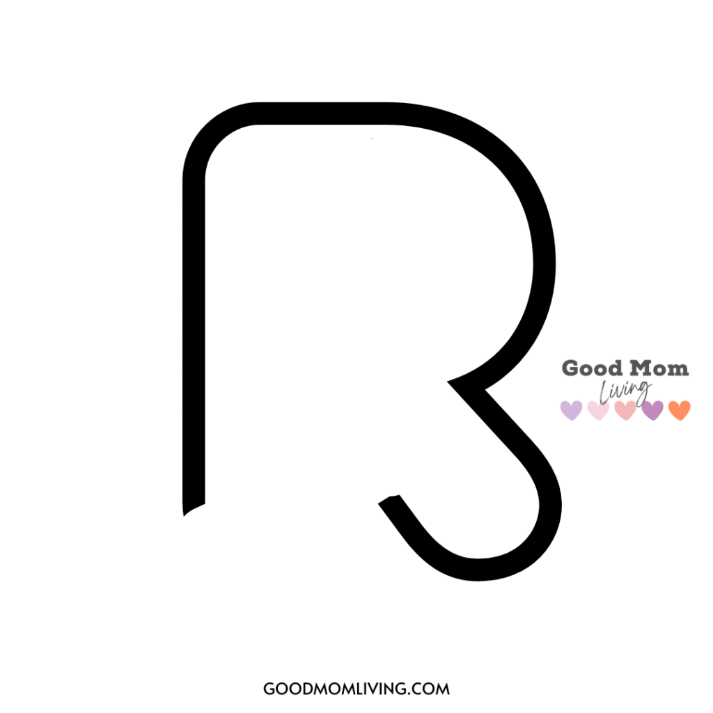 letter r in bubble letters