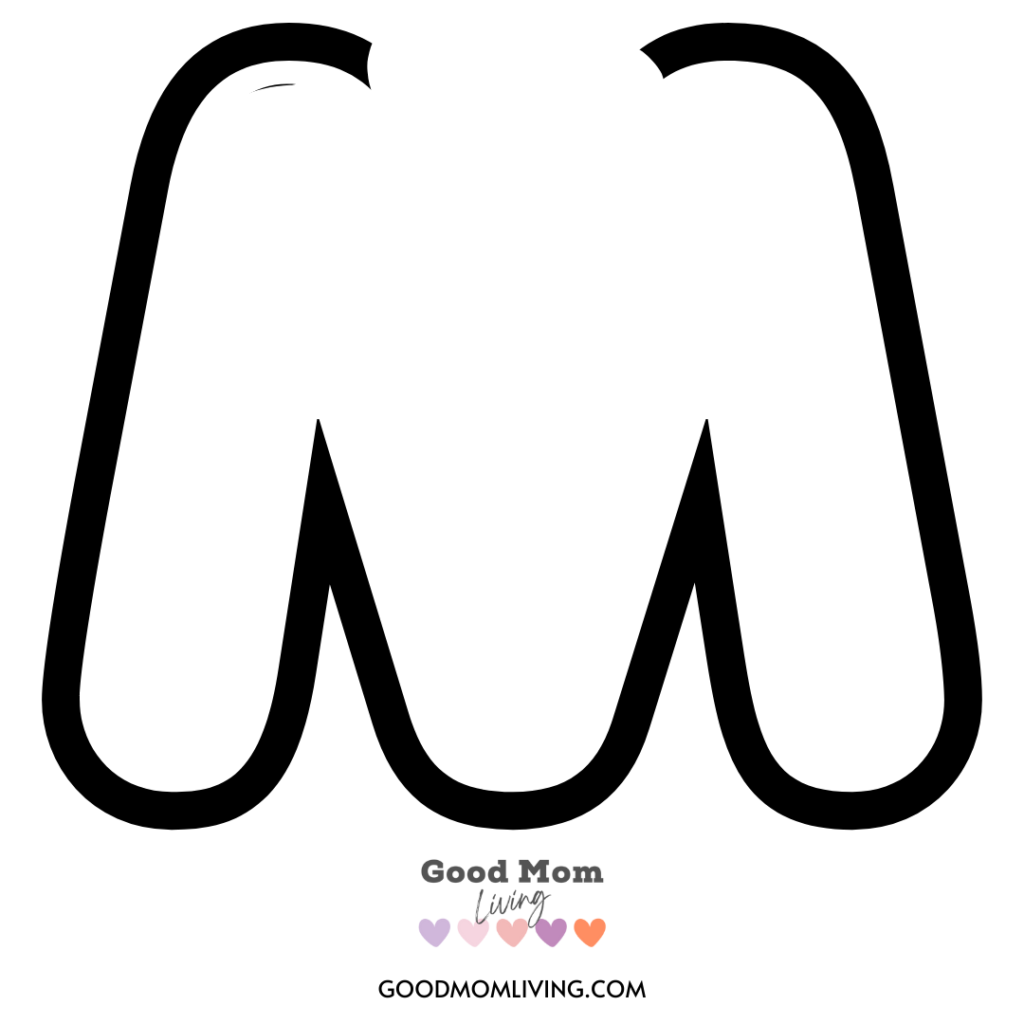 m in bubble letter