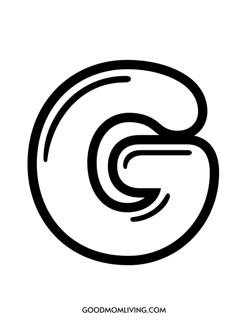 lowercase g bubble letter