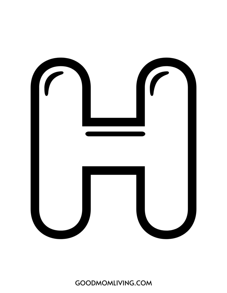 bubble letters h