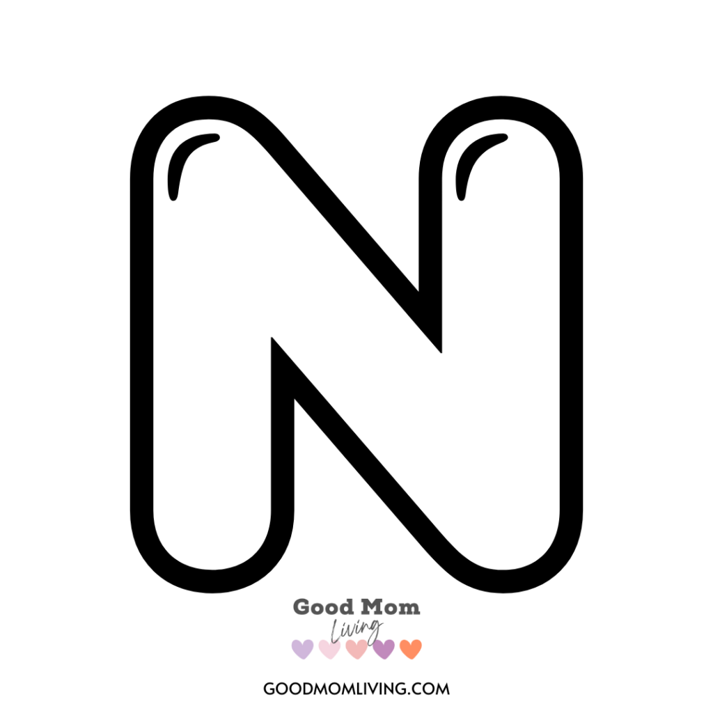 n bubble letter