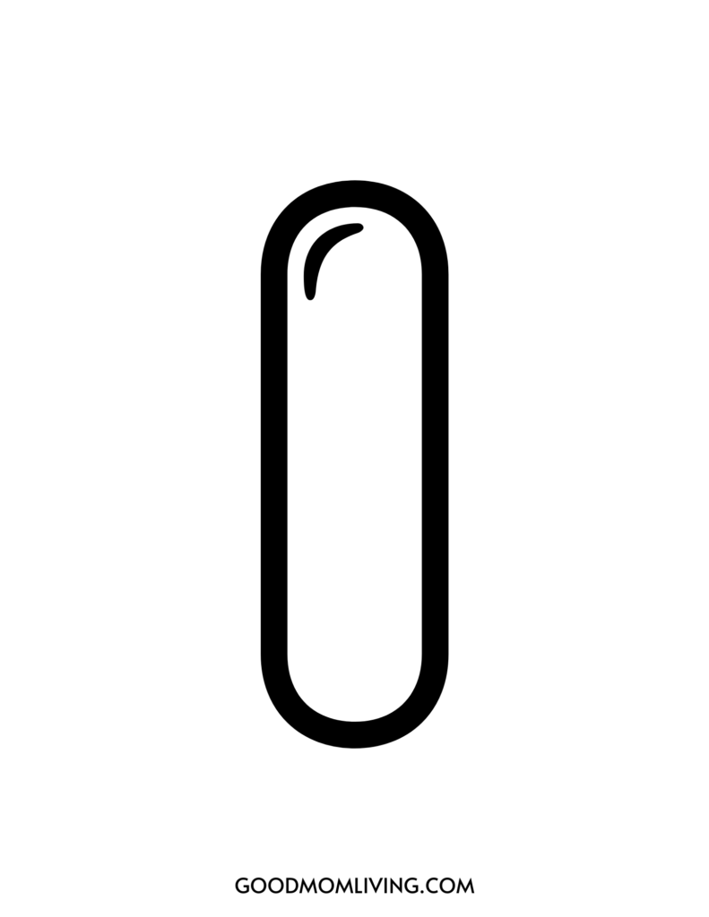 i bubble letter, i in bubble letters