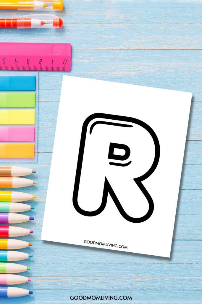 bubble letter r