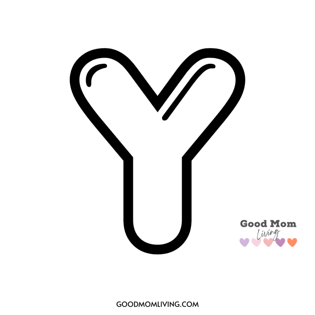bubble letter y