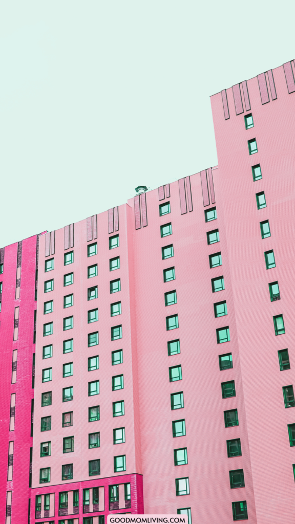 hot pink aesthetic, light pink aesthetic, dark pink aesthetic, pink building