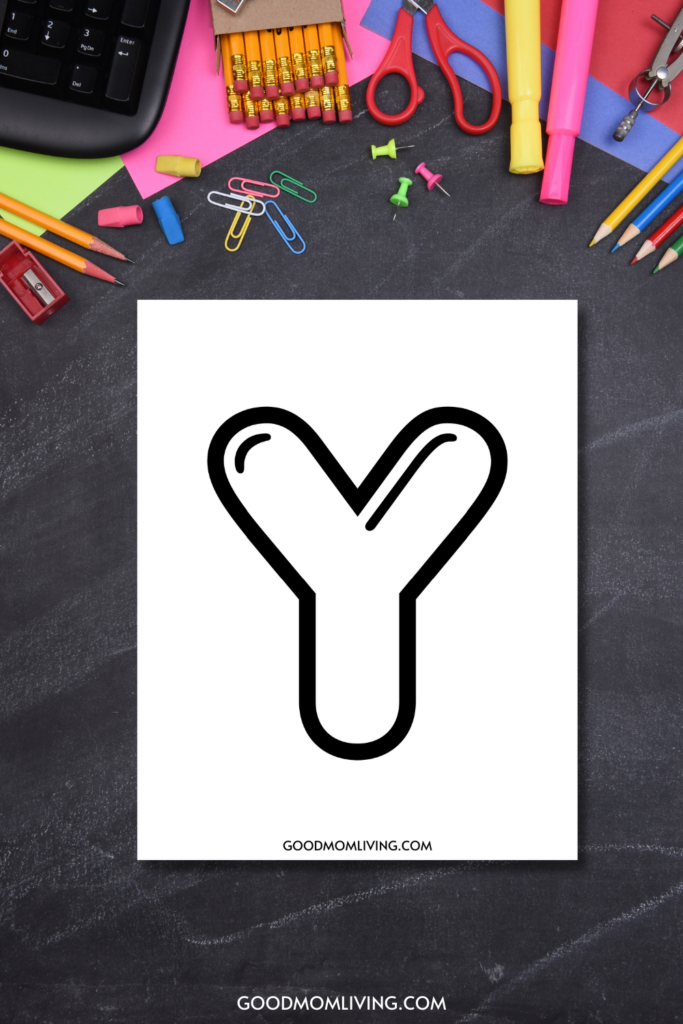 bubble letter y