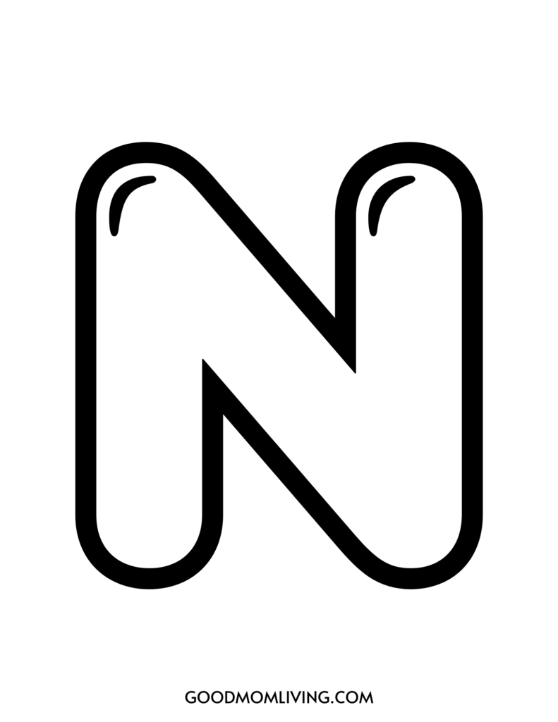 n bubble letter