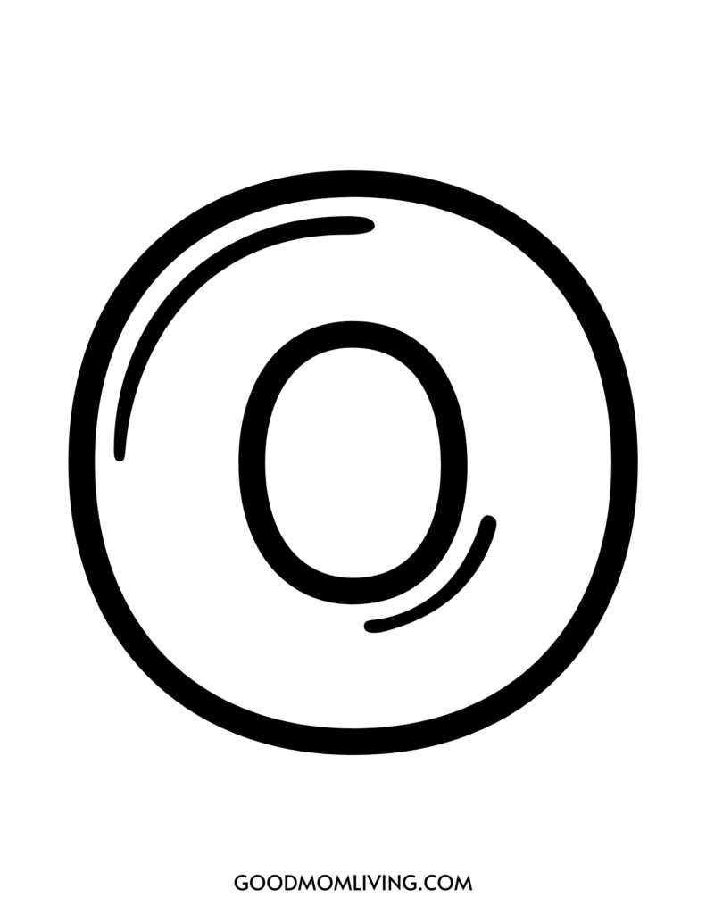 bubble letters o