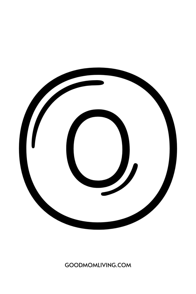 o in bubble letters