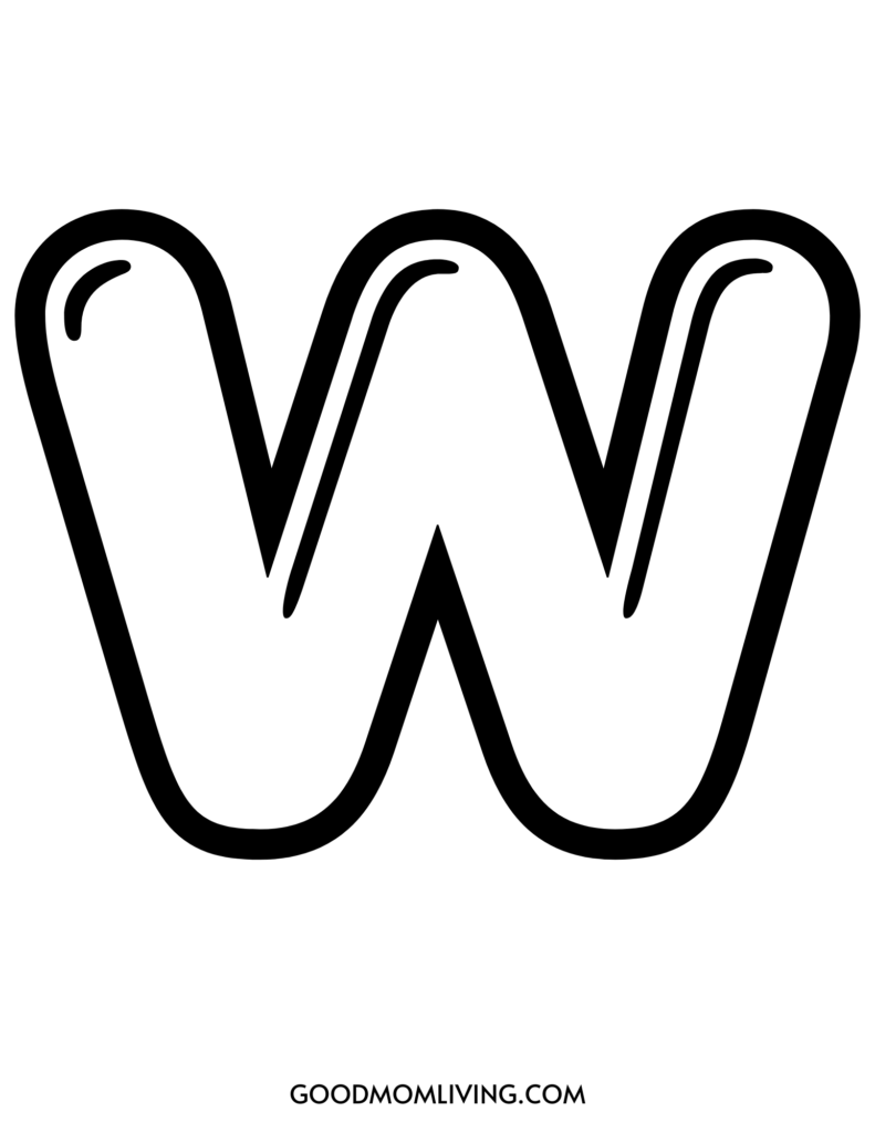bubble letters w