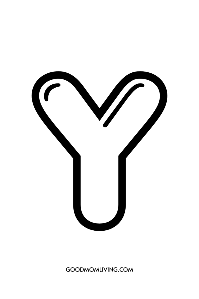 y in bubble letter