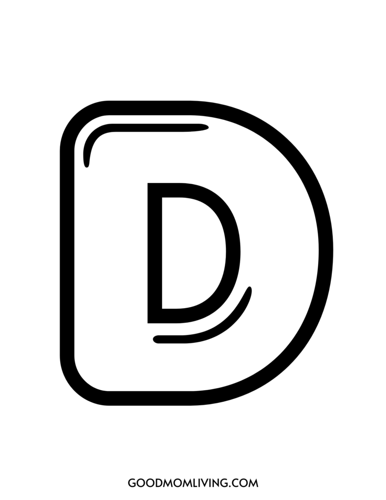 d bubble letter