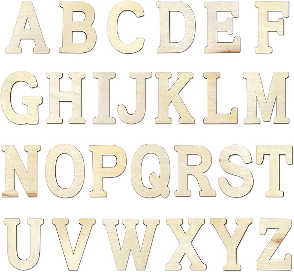wooden wall letter