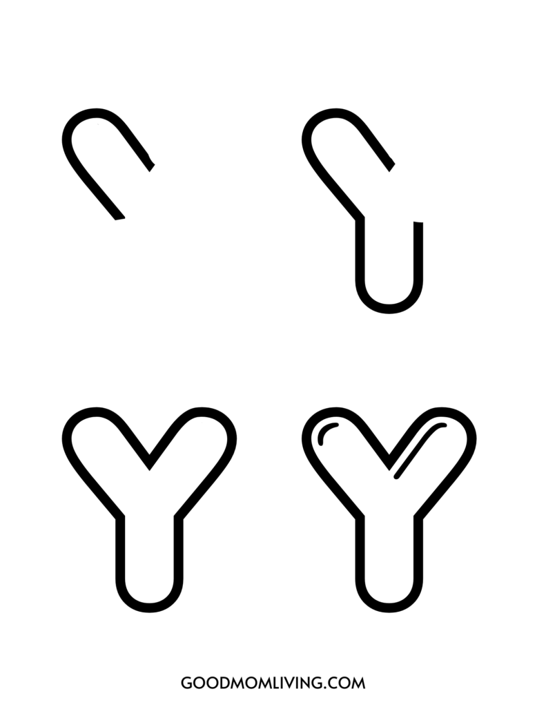 letter y bubble letter