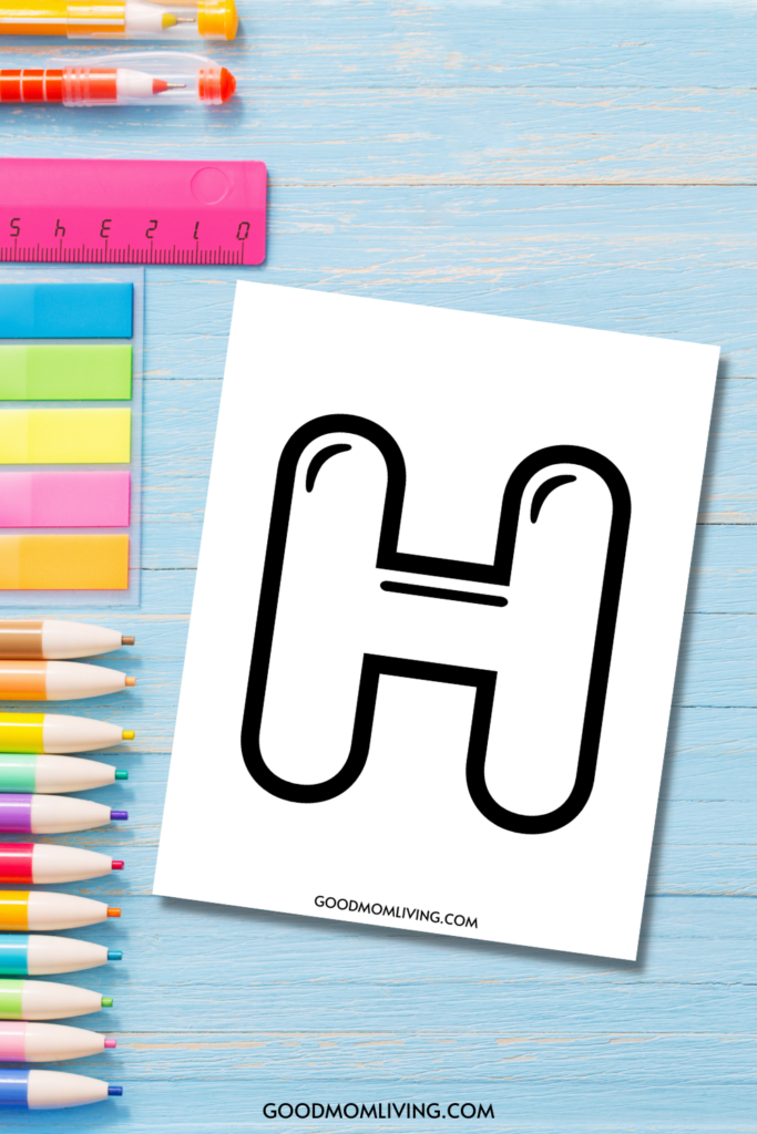 bubble letter h