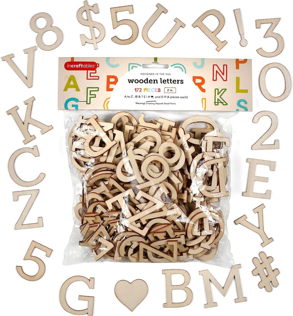 letter crafting, wooden letters
