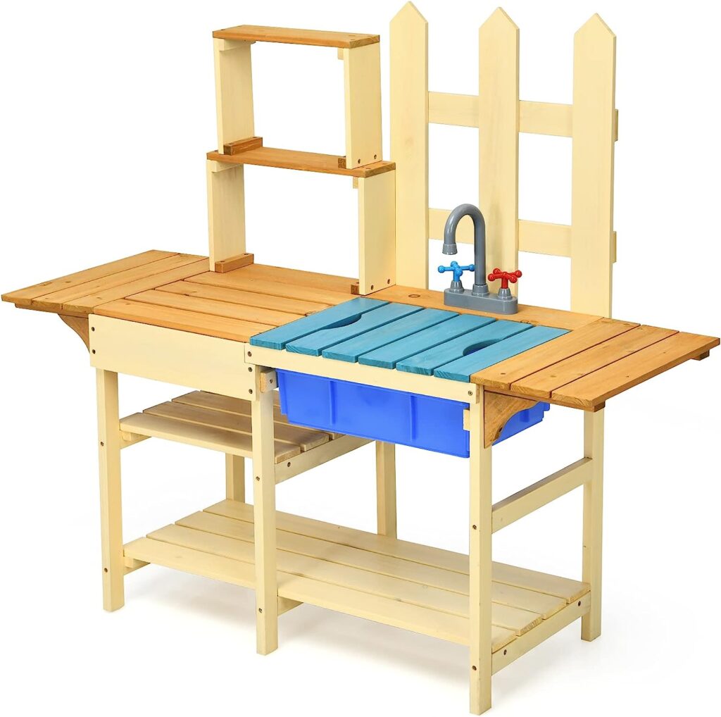 mud kitchen sink and tap