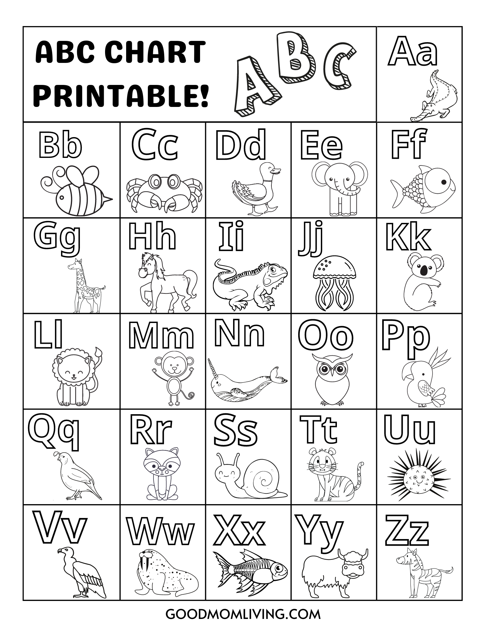 alphabet chart