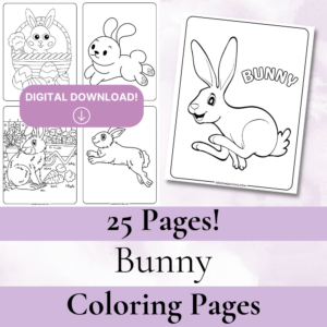 Bunny coloring page book