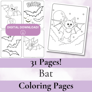 Bat coloring page