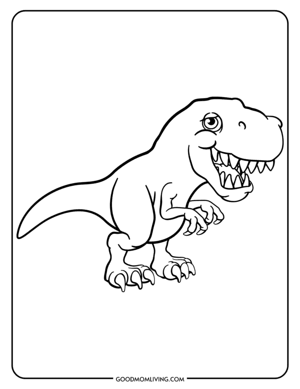 60+ T Rex Coloring Page Printables (FREE for Kids) - Good Mom Living