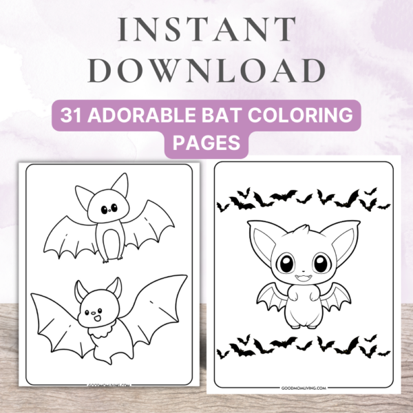 Bat coloring page