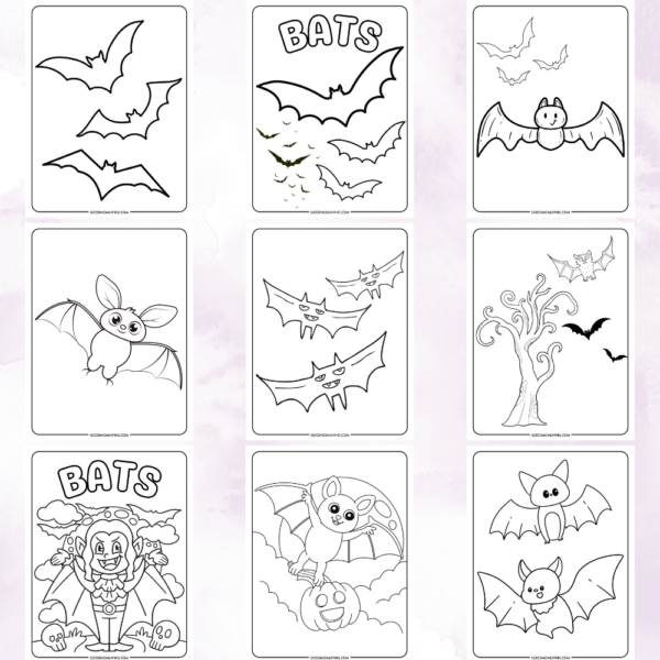 Bat coloring page