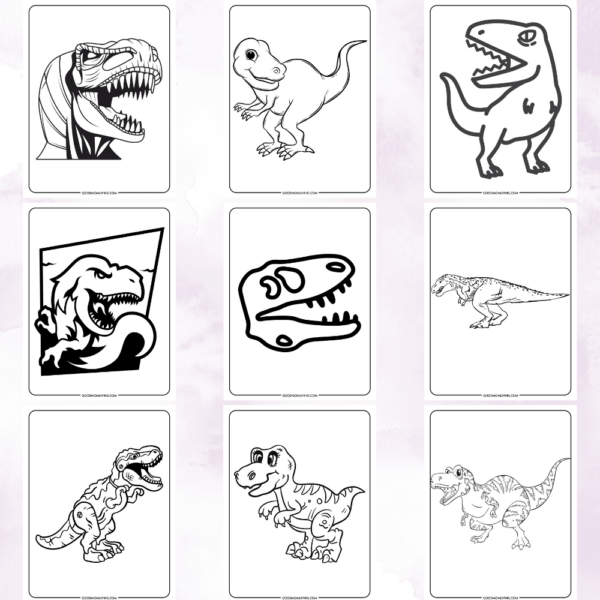 T rex coloring pages