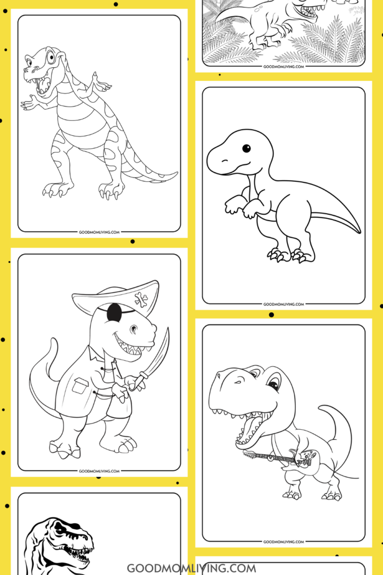 t rex coloring page