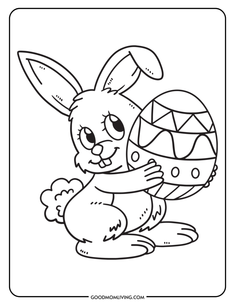 bunny coloring page