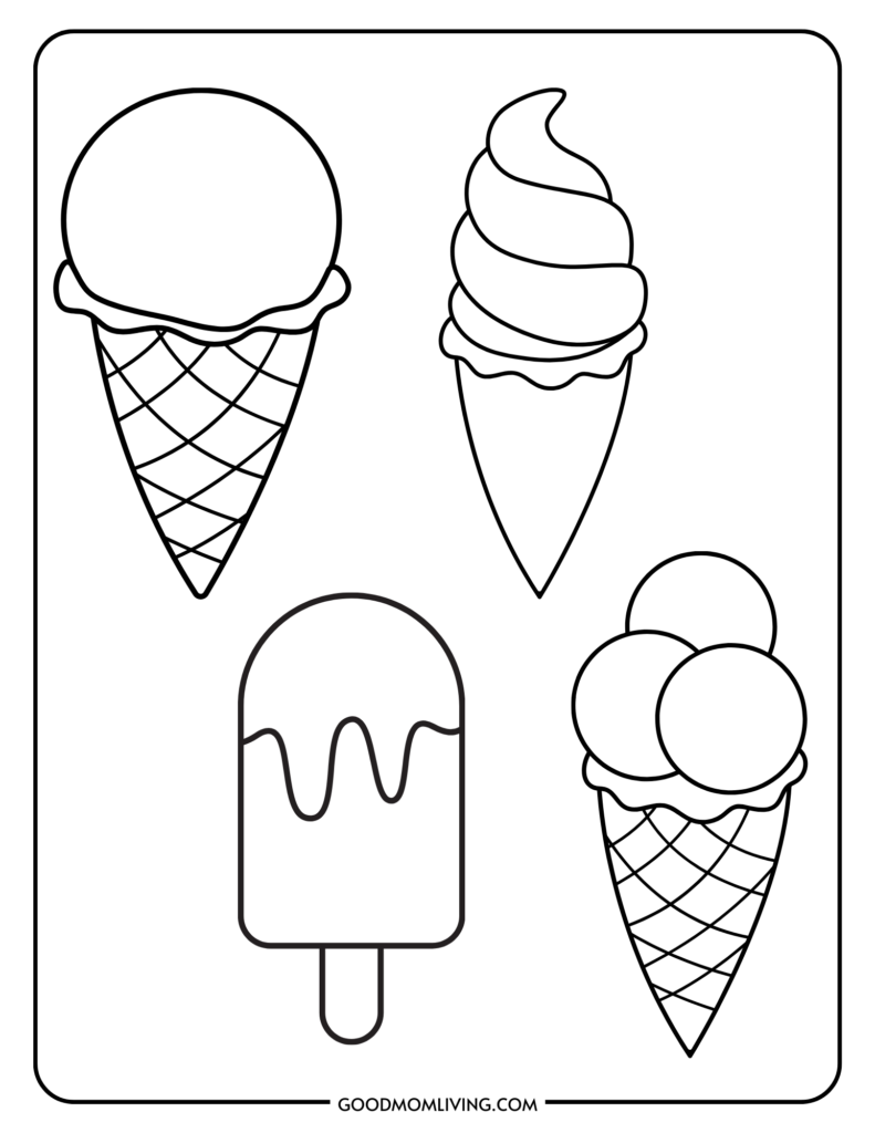 scoops of ice cream