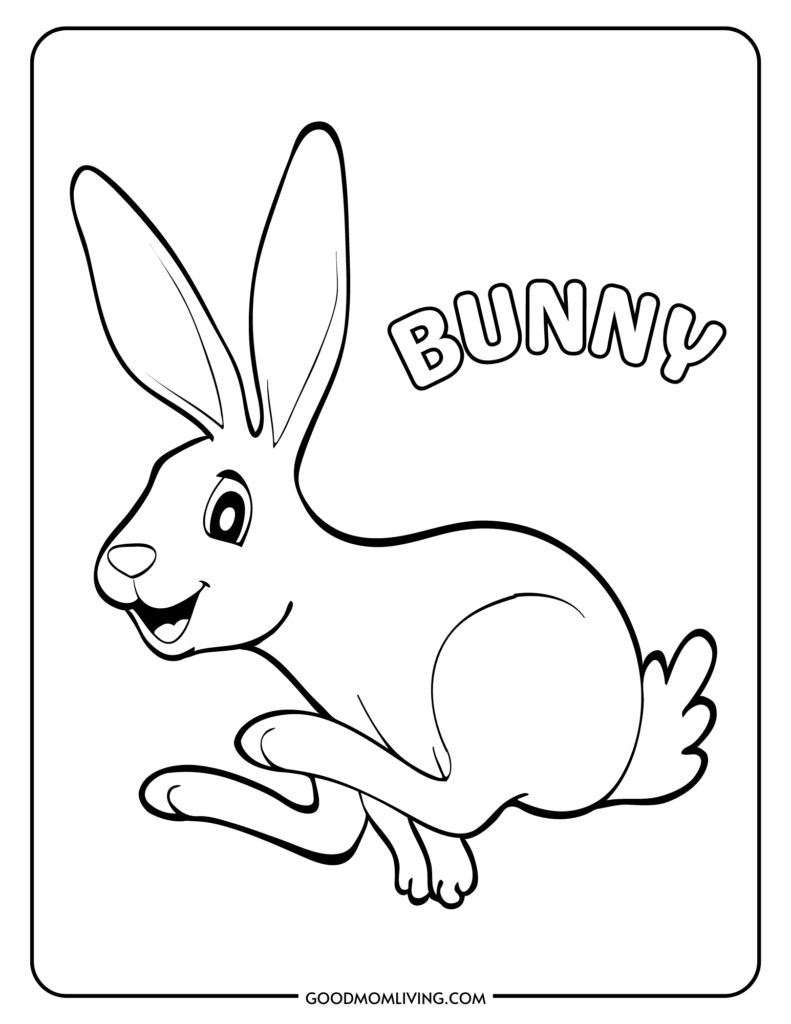 easter bunny color page