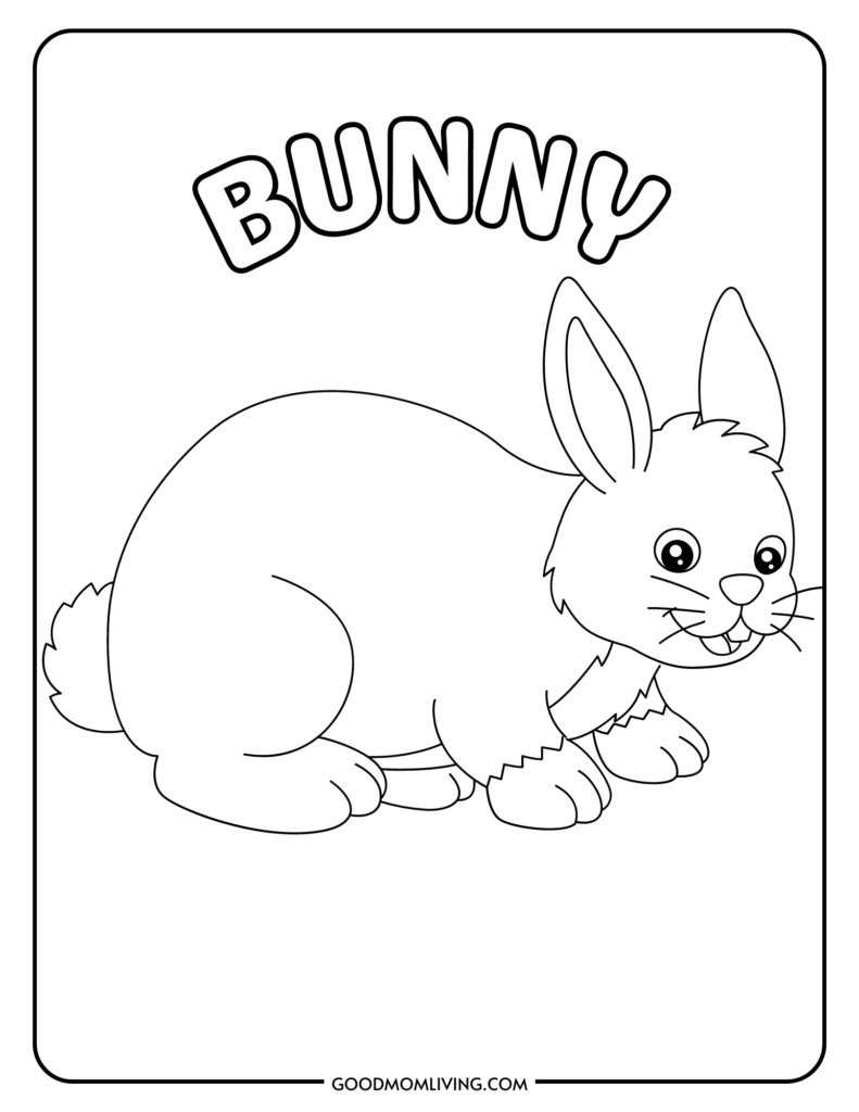 easter bunny color pages