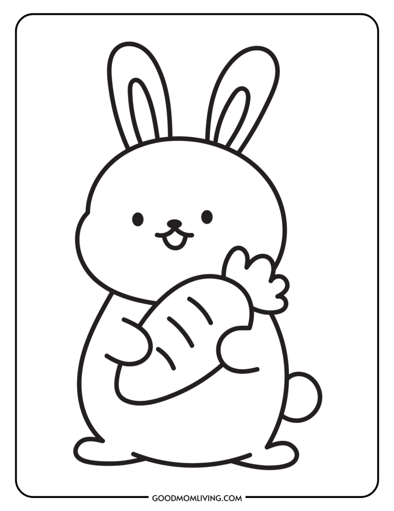 easter bunny coloring pages free