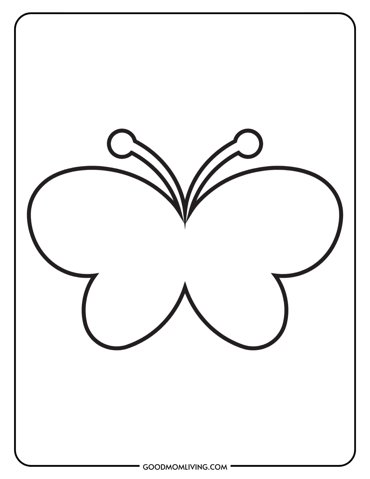 Printable Butterfly Outline Templates (Free Images) - Good Mom Living