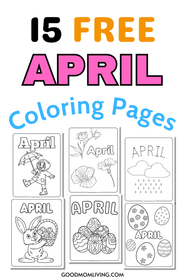 April Coloring Pages (Free Spring Coloring Pages) - Good Mom Living