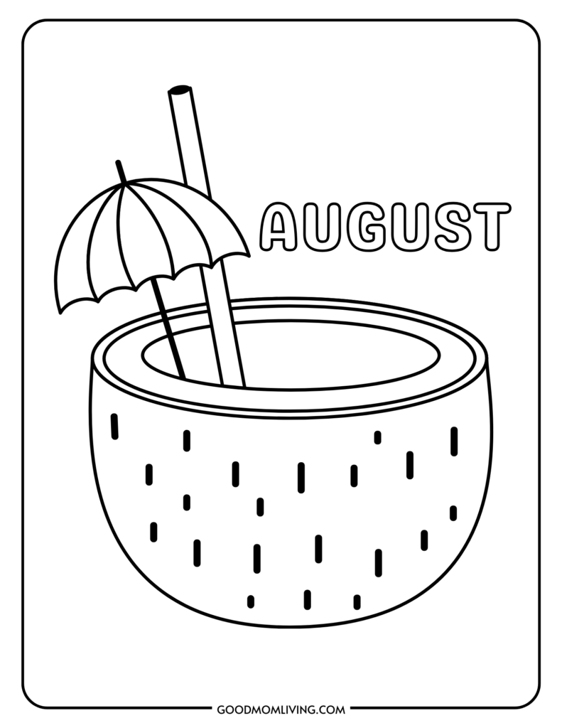 august coloring pages