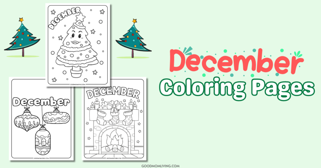 december coloring pages