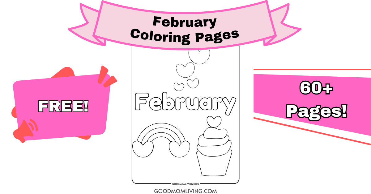 February Coloring Pages (Free Printable PDF Page) - Good Mom Living