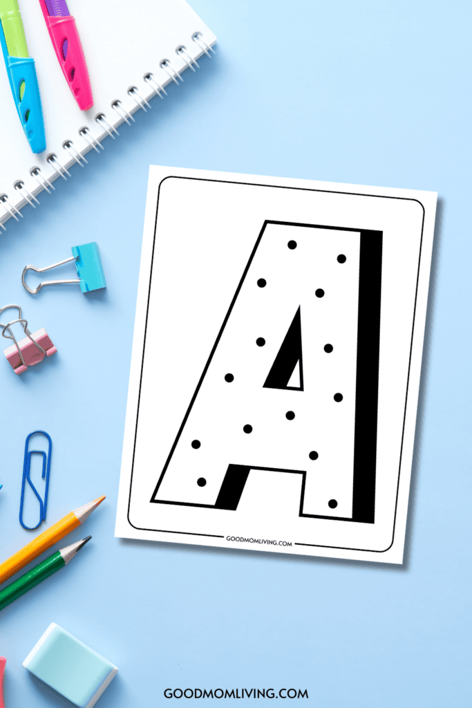 letter a coloring pages