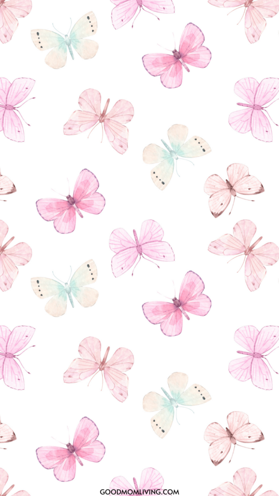 Light Pink Purple Butterfly Wallpaper Pattern