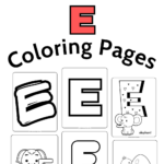coloring pages letter e