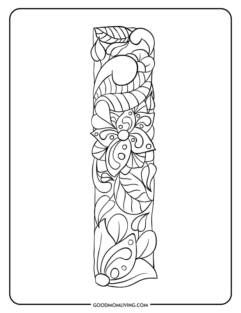 alphabet letter i coloring pages
