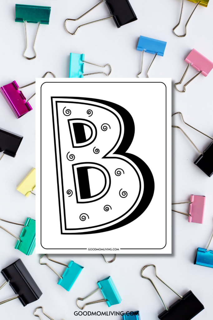 letter b coloring pages