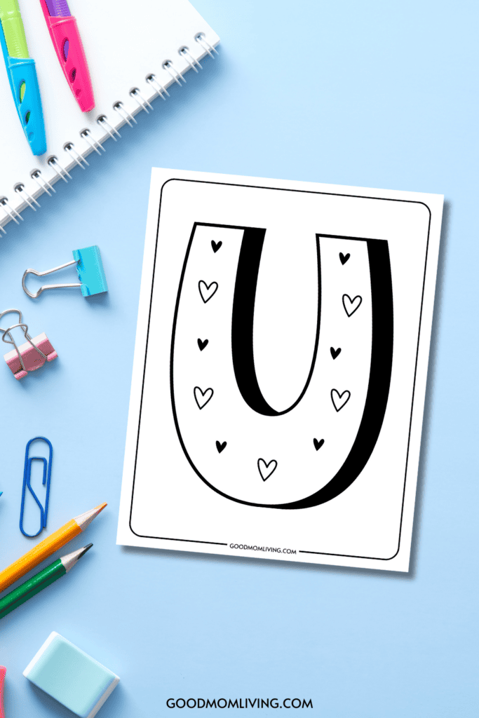 letter u coloring page