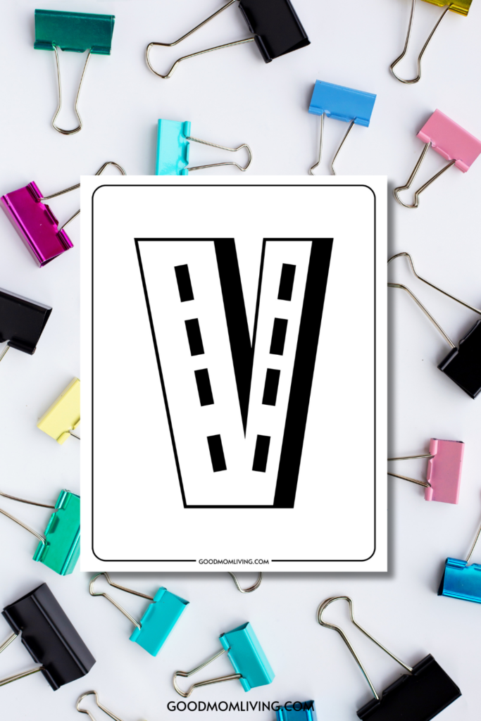 letter v coloring pages