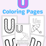 coloring page letter u