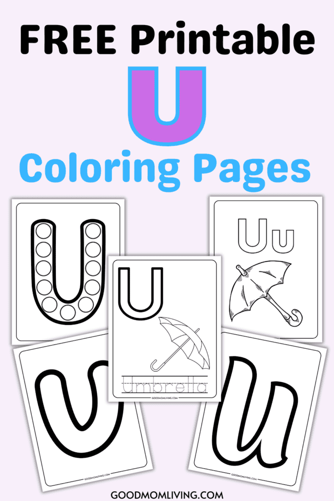 coloring page letter u